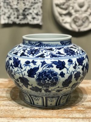 Blue & White Chinoiserie Pot