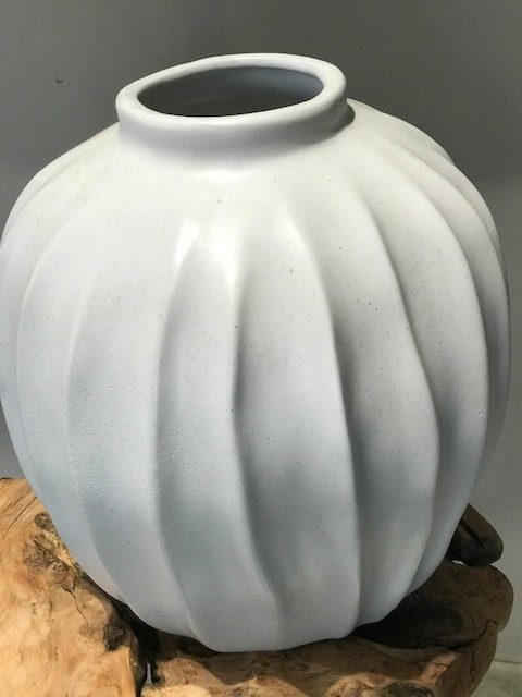 Round Organic White Vase - Image 2