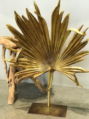 Gold Palm Frond Sculpture