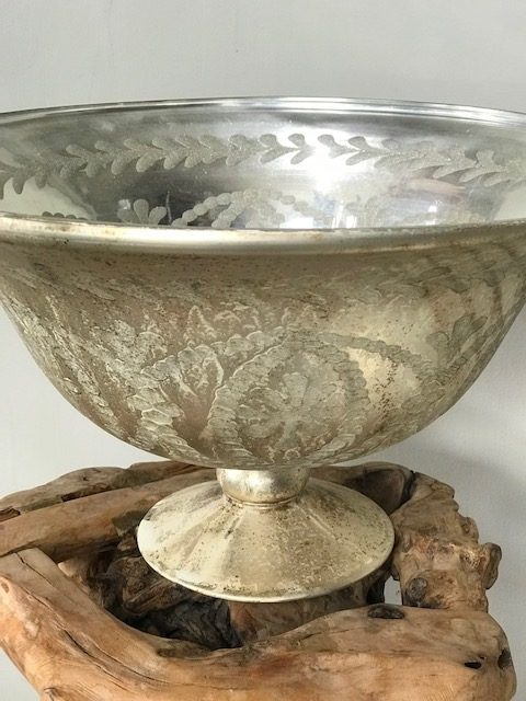 Antiqued Etched Compote - Image 2