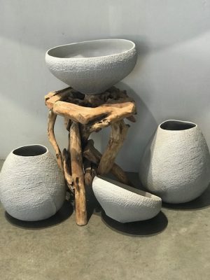 Textured Asymmetrical Vases