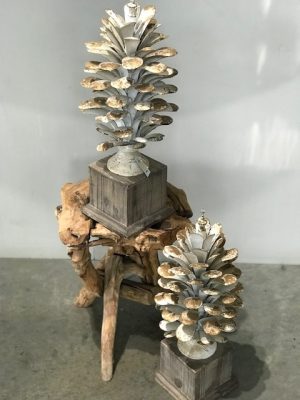 Metal Gold Pinecone Decor