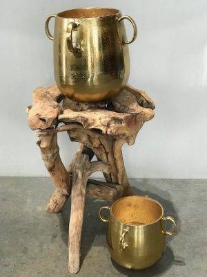 Round Gold Pots
