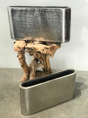 Silver Metal Vases