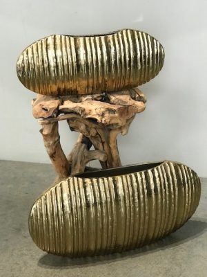 Gold Metal Envelope Vase