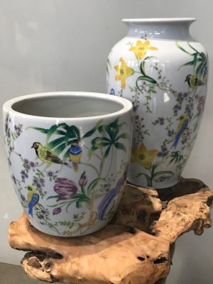 Colorful Bird Ceramic Vases
