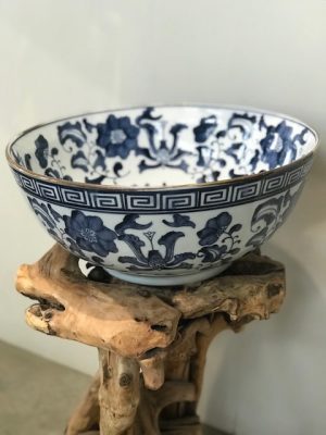 Luxurious Blue & White Chinoiserie Bowl