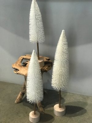 Lighted Bottle Brush Christmas Trees